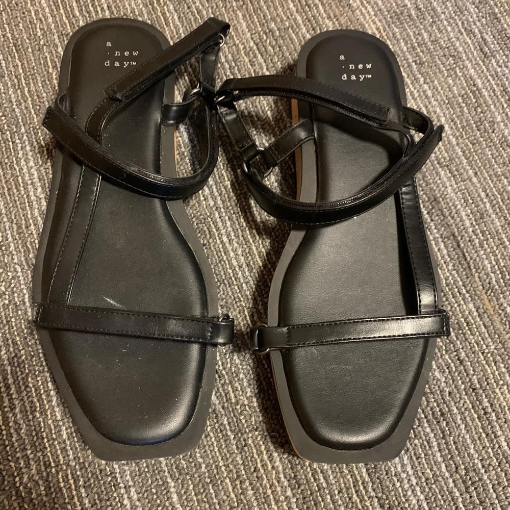 A New Day Flatform Sandals - Black